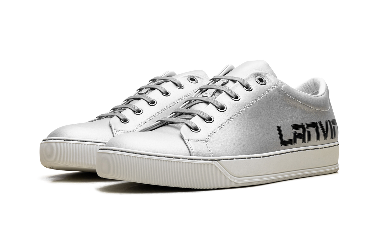 Logo Print Low-Top Sneakers "Metallic Grey" FM SKDBLO LASE A19 138