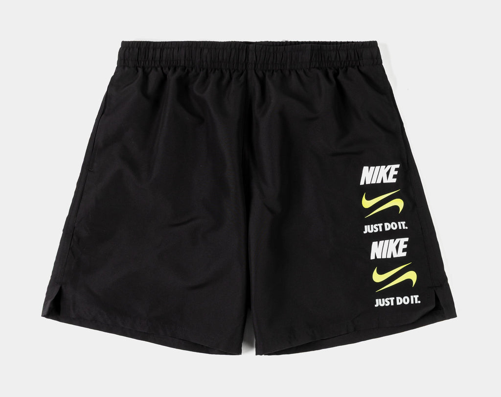 Swim Icon 7" Volley Mens Shorts (Black/Green)