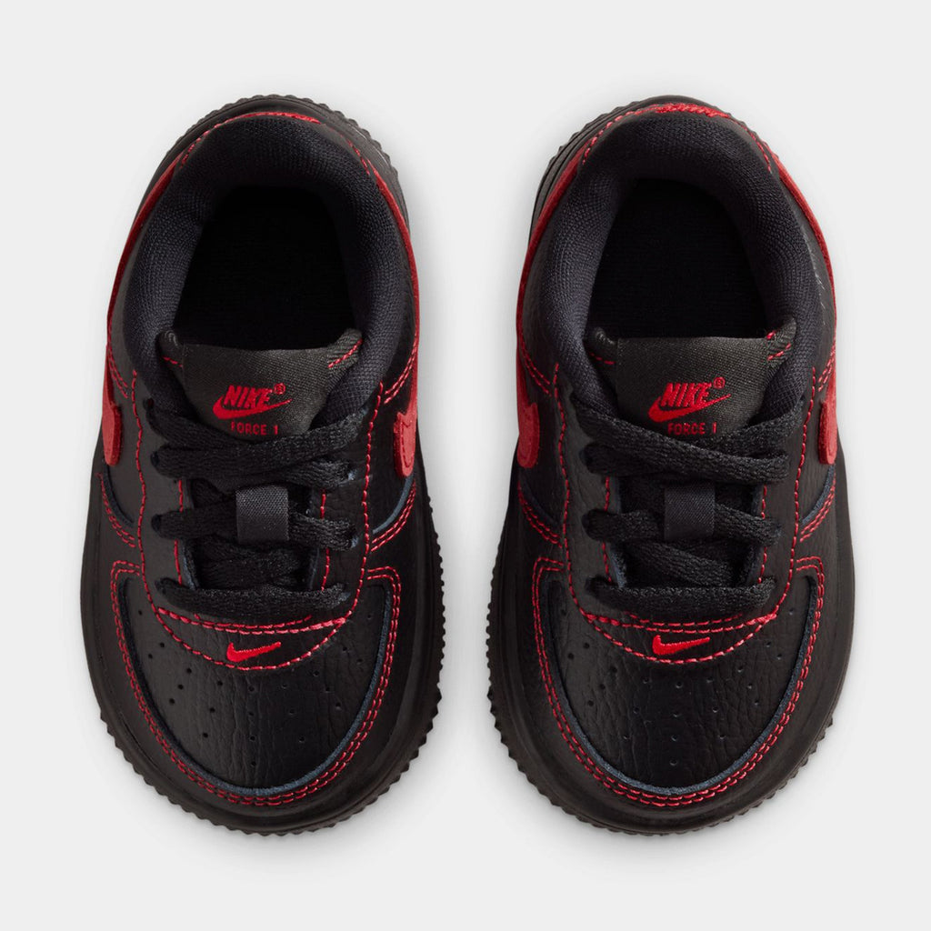 Air Force 1 Low LV8 3 Infant Toddler Lifestyle Shoes (Black/Black/Black/University Red)