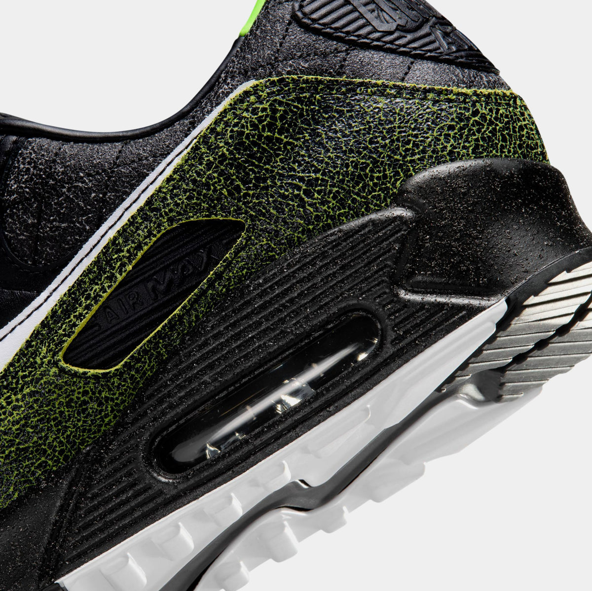 Air Max 90 Tiempo Mens Running Shoes (Black/White/Black/Voltage Green)