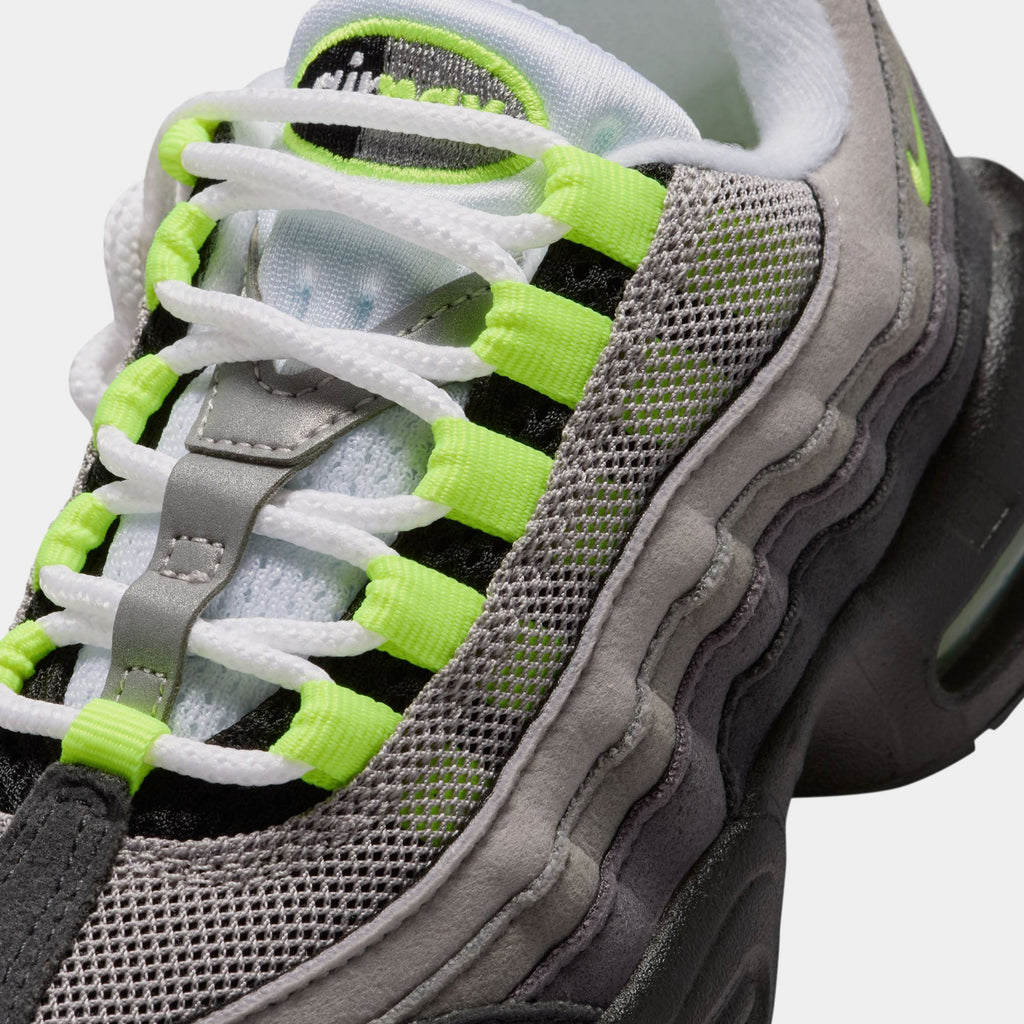 Air Max 95 Big Bubble Neon Preschool Running Shoes (Black/Neon Yellow/Anthracite/Light Graphite)