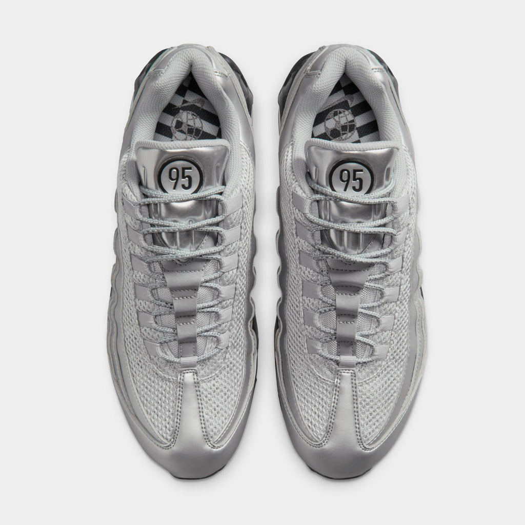 Air Max 95 Big Bubble Mens Running Shoes (Metallic Silver/Black/Black)