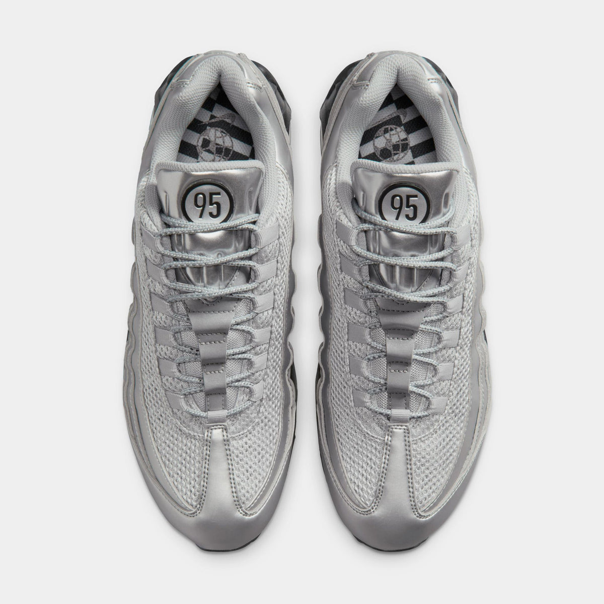 Air Max 95 Big Bubble Mens Running Shoes (Metallic Silver/Black/Black)
