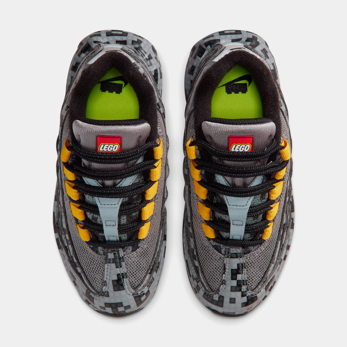 LEGO x Air Max 95 Brick Pixel Preschool Lifestyle Shoes (Smoke Grey/Metallic Silver/Black/University Gold/Volt/Hyper Pink) Free Shipping