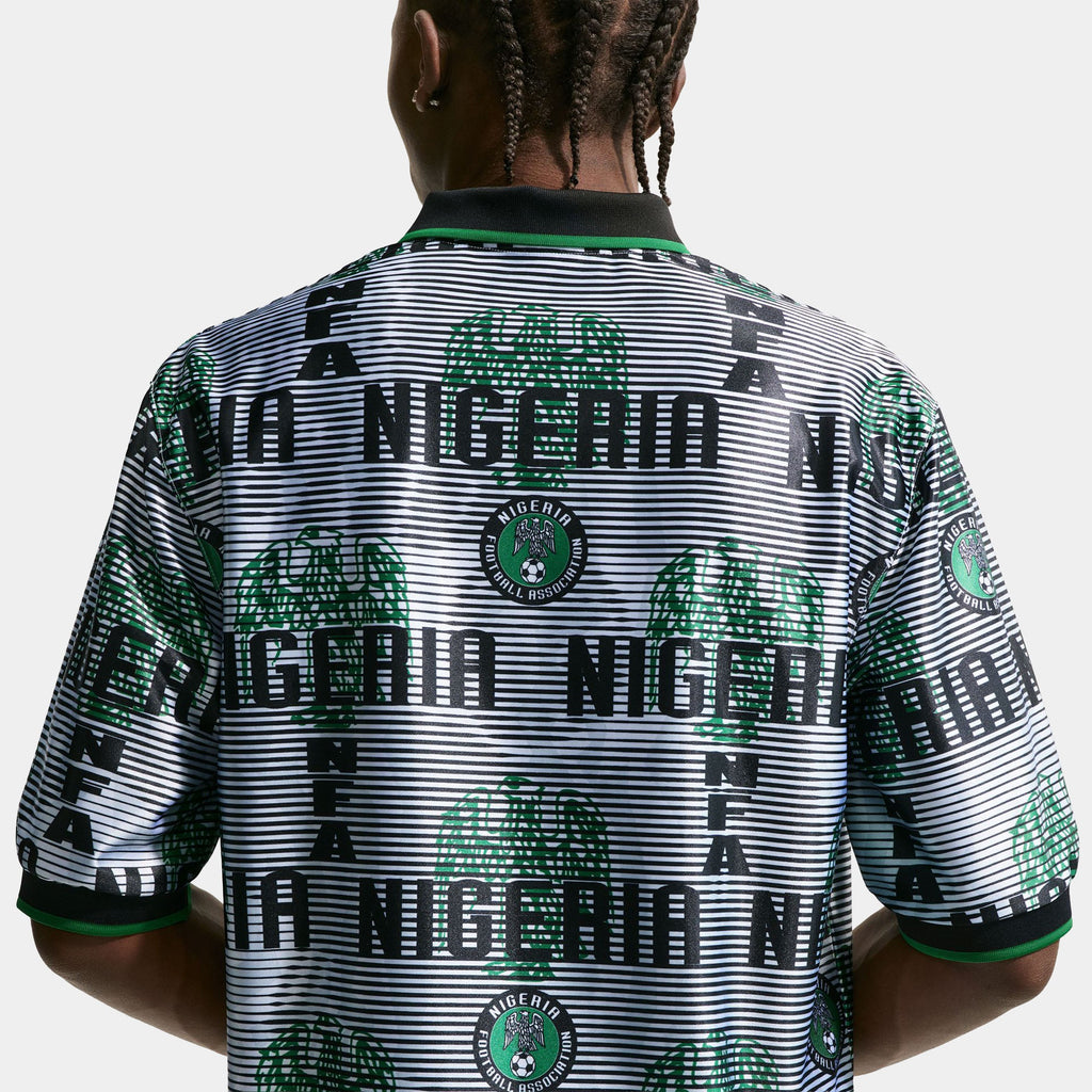 Nigeria Energy Dri Fit Soccer Mens Jersey (White/Black/Pine Green/Electric Green)