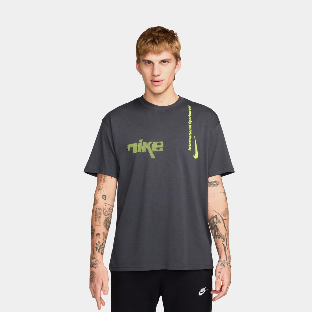 NSW Max 90 Swoosh Sport Mens Short Sleeve Shirt (Black/Grey)