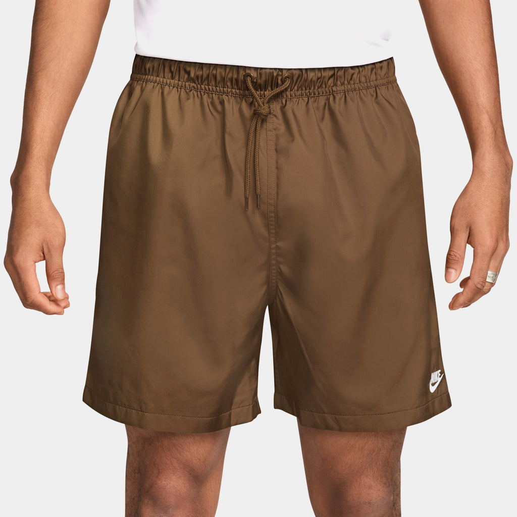 NSW Club Flow Woven Mens Shorts (Brown/White)