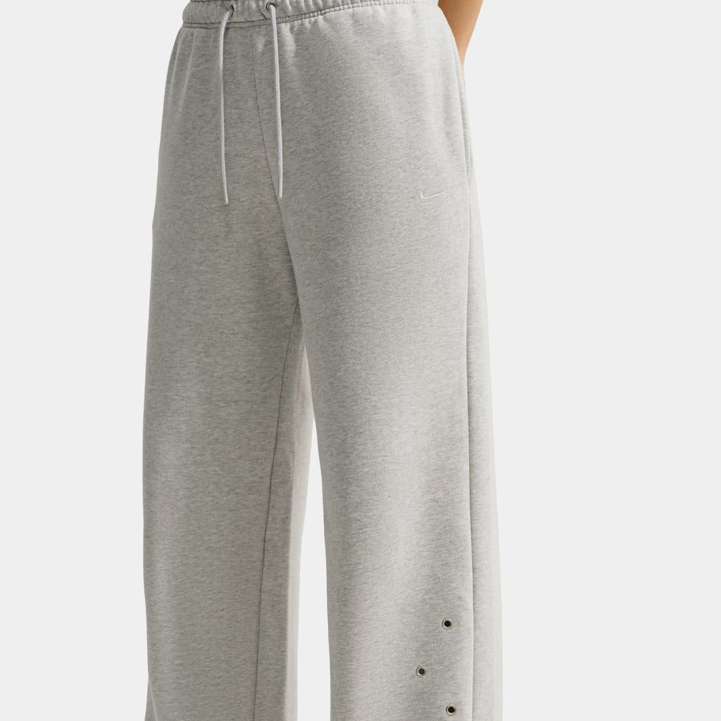 Studio Fleece Medium Weight Mid Rise Wide Leg Womens Sweatpants (Wolf Grey/Heather/Grey Fog/Sail)