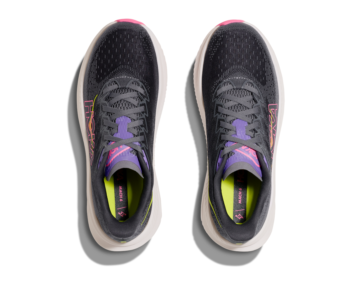 HOKA Women's Mach 6 - GREY SKIES / CHARCOAL GREY