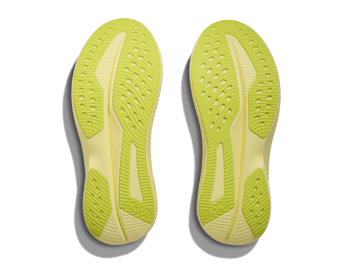 HOKA Women's Mach 6 - WHITE / NEON HOKA CITRUS