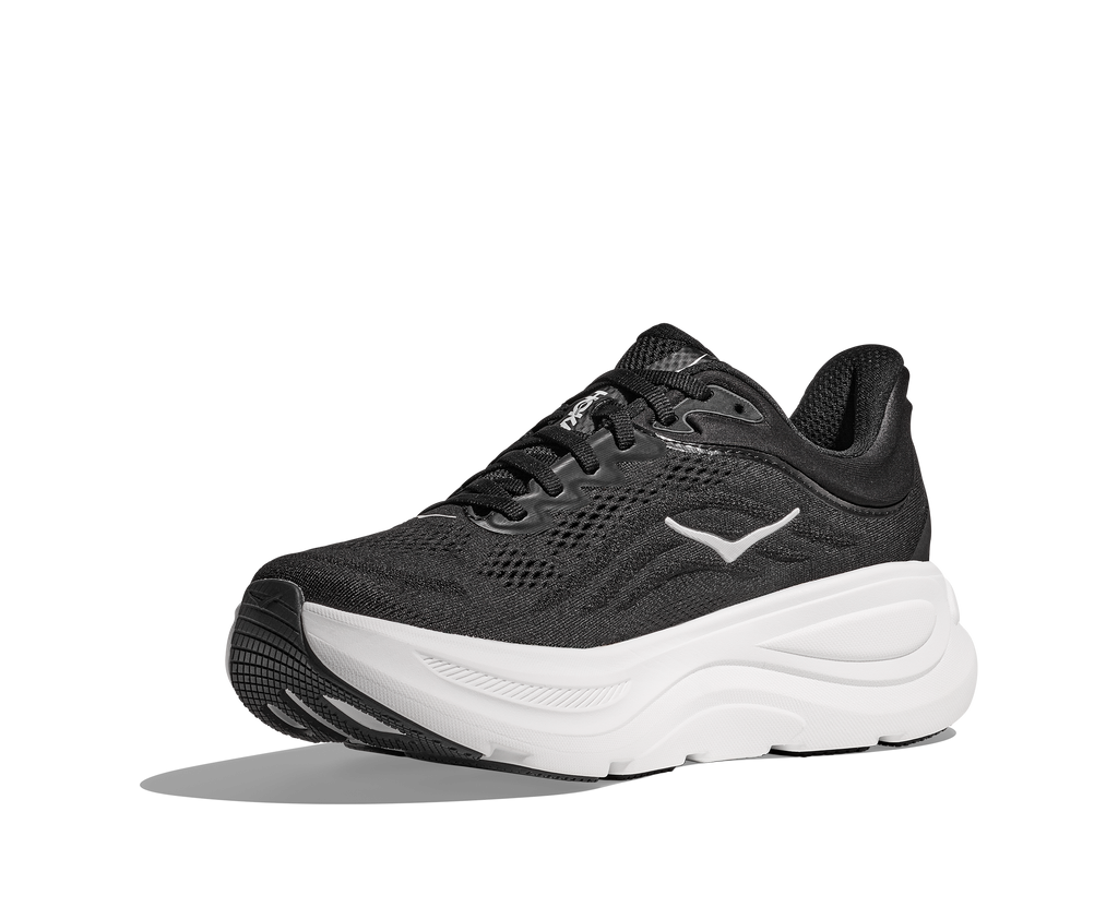 HOKA Men's Bondi 9 - BLACK / WHITE (Wide)