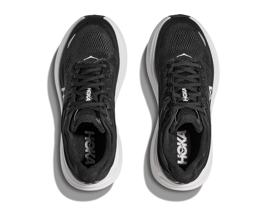 HOKA Women's Bondi 9 - BLACK / WHITE (Wide)