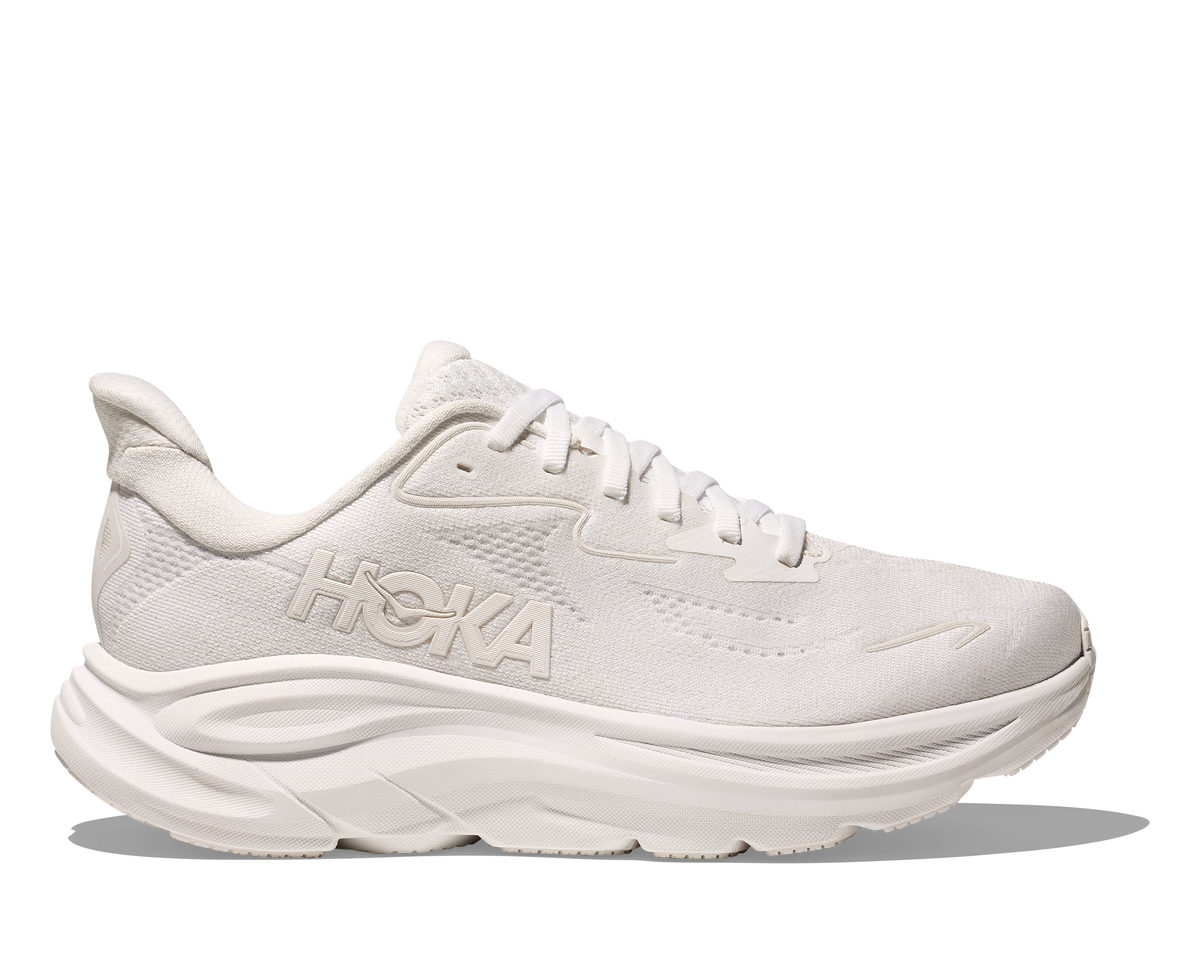 HOKA Men's Clifton 10 - WHITE / WHITE (Wide)