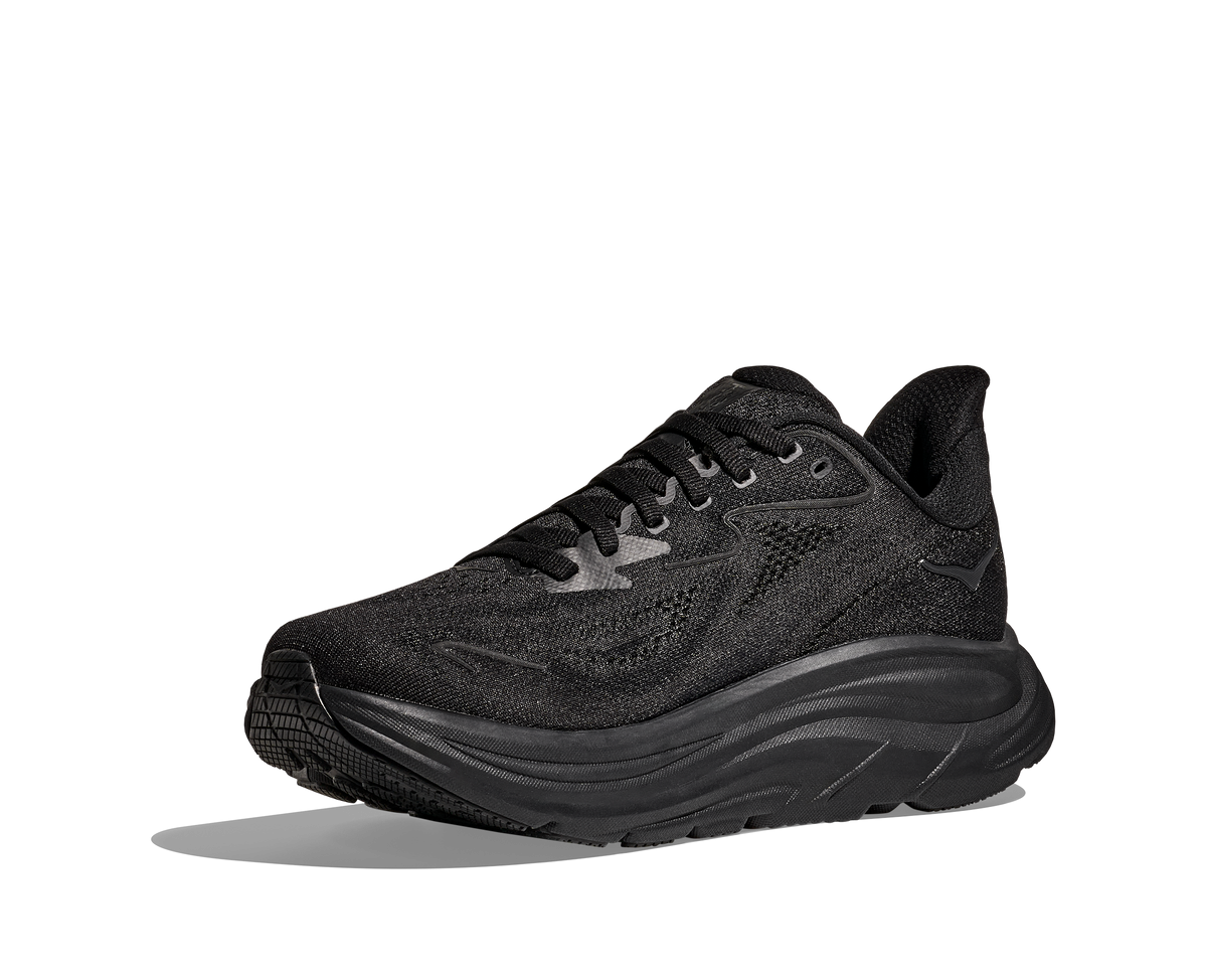 HOKA Women's Clifton 10 - BLACK / BLACK (Wide)