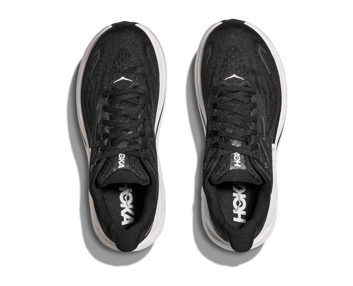 HOKA Women's Clifton 10 - BLACK / WHITE