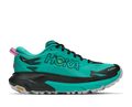 HOKA Women's Mafate 5 - BLACK / ELECTRIC AQUA