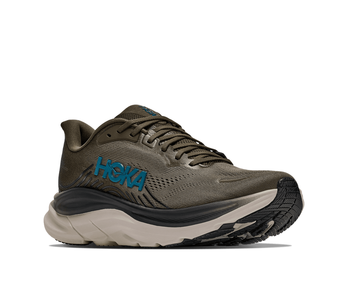 HOKA Men's Clifton 11 - ANTIQUE OLIVE / RIVER ROCK GREY