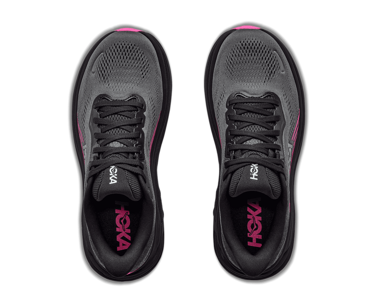 HOKA Women's Clifton 11 - BLACK / NEON DRAGONFRUIT
