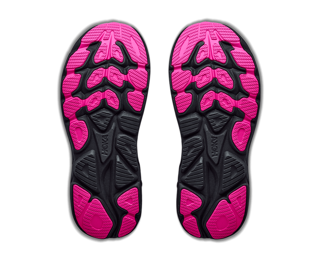 HOKA Women's Clifton 11 - BLACK / NEON DRAGONFRUIT