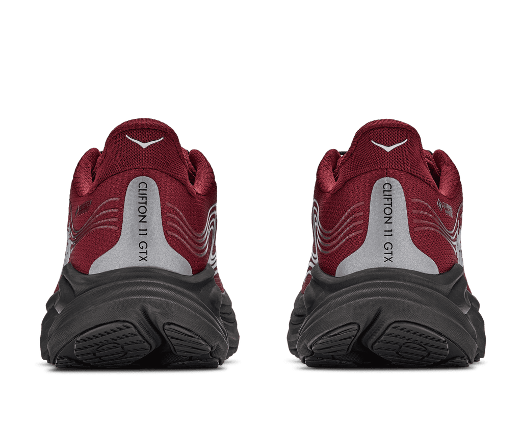 HOKA Men's Clifton 11 GTX - VARSITY BURGUNDY / CARBON BLACK