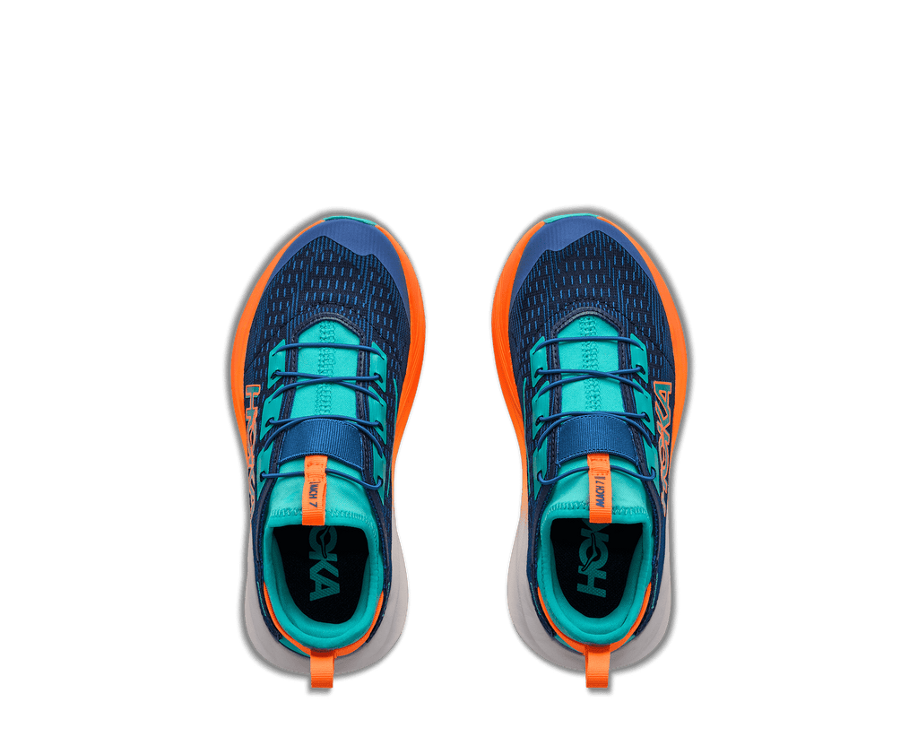 HOKA Unisex Mach 7 - NIGHT GLOW BLUE / NEON TANGERINE