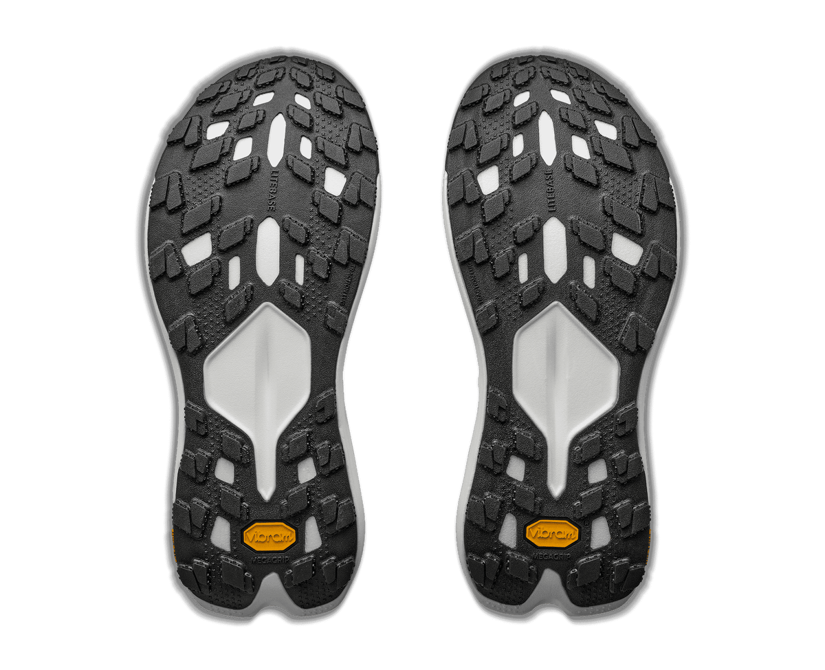 HOKA Women's Tecton X 4 - FROST / NEON TANGERINE