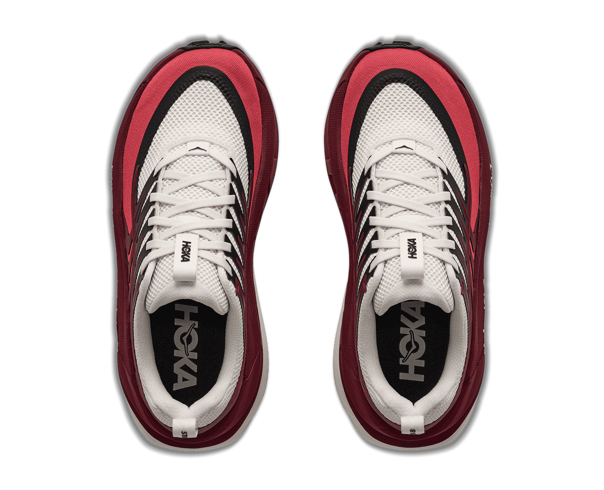 HOKA Women's Stinson 8 - ALABASTER / VARSITY BURGUNDY