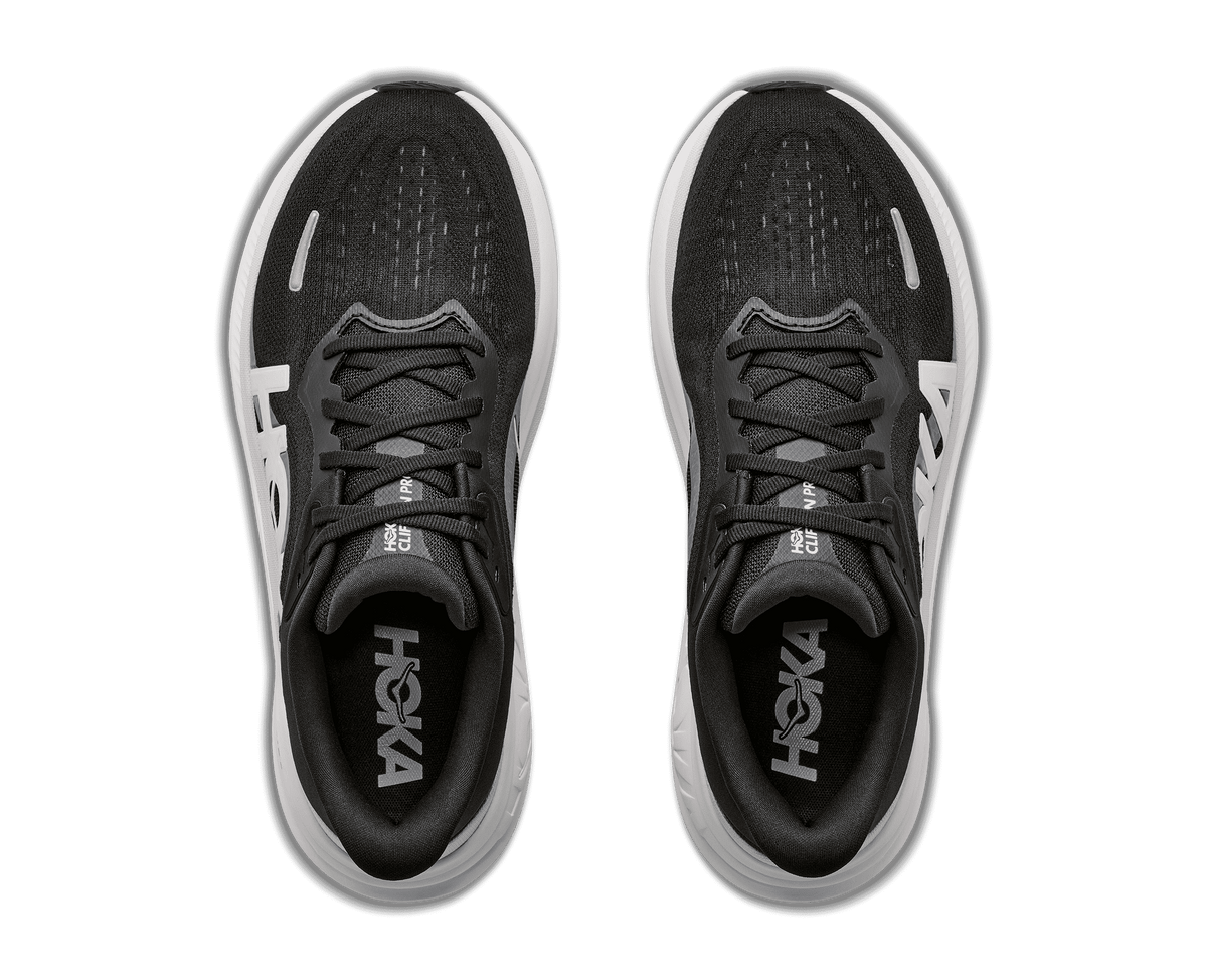 HOKA Men's Clifton Pro - BLACK / COSMIC GREY (Wide)