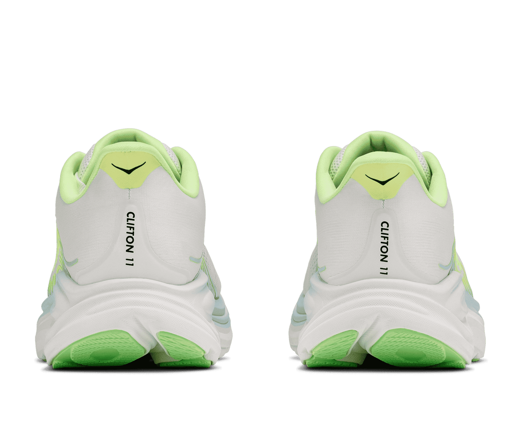 HOKA Women's Clifton 11 - FROST / NEON YUZU (Extra Wide)