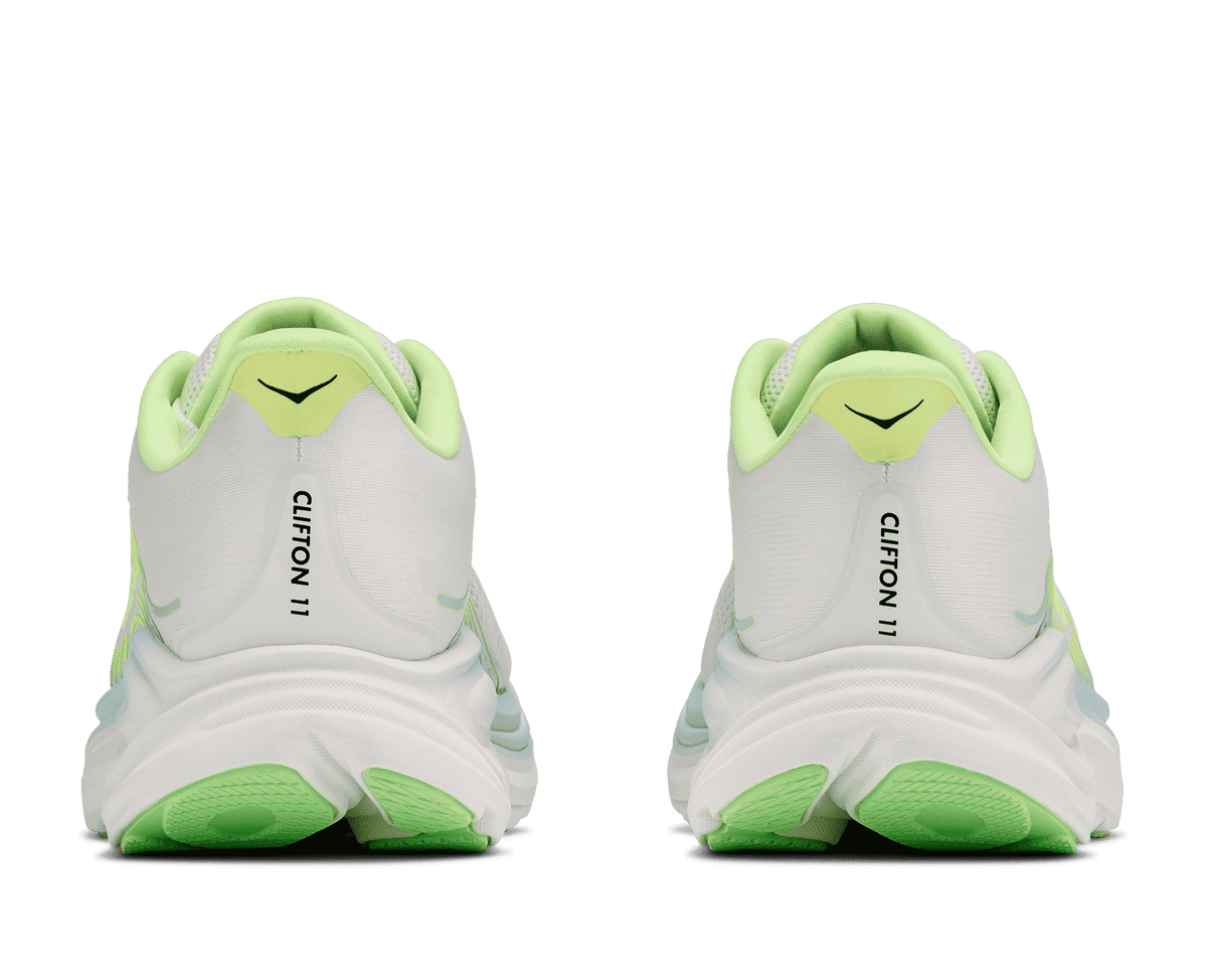 HOKA Women's Clifton 11 - FROST / NEON YUZU (Extra Wide)