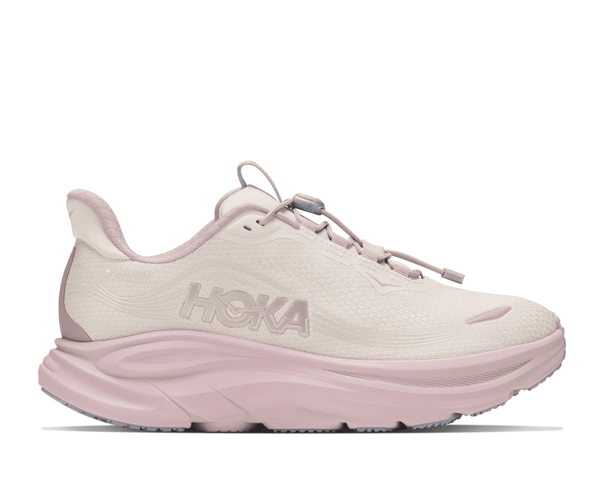 HOKA Women's Clifton 11 GTX Glm - ALABASTER / PINK OPAL (Wide)