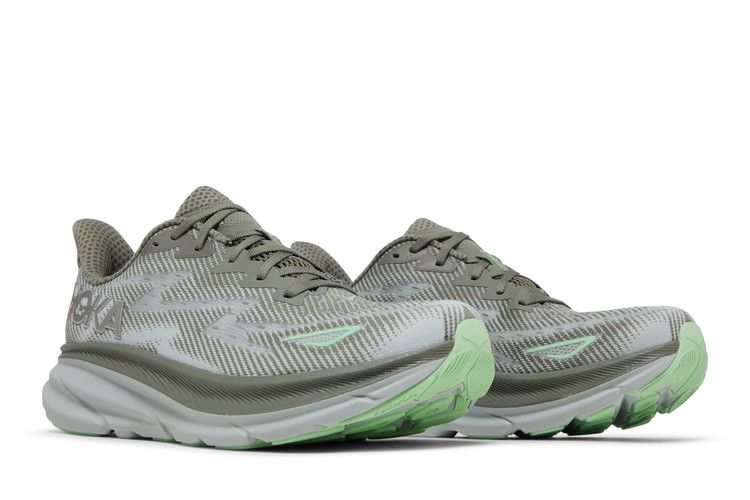 HOKA Clifton 9 'Olive Haze Mercury'