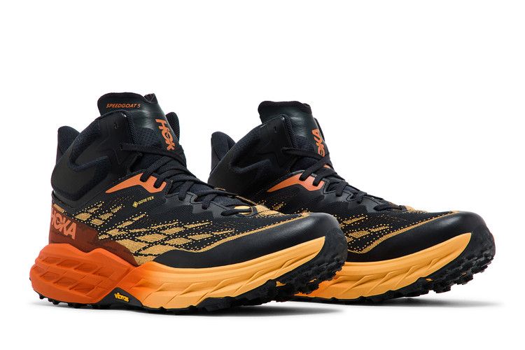 HOKA Speedgoat 5 Mid GORE-TEX 'Blue Graphite Amber Yellow'