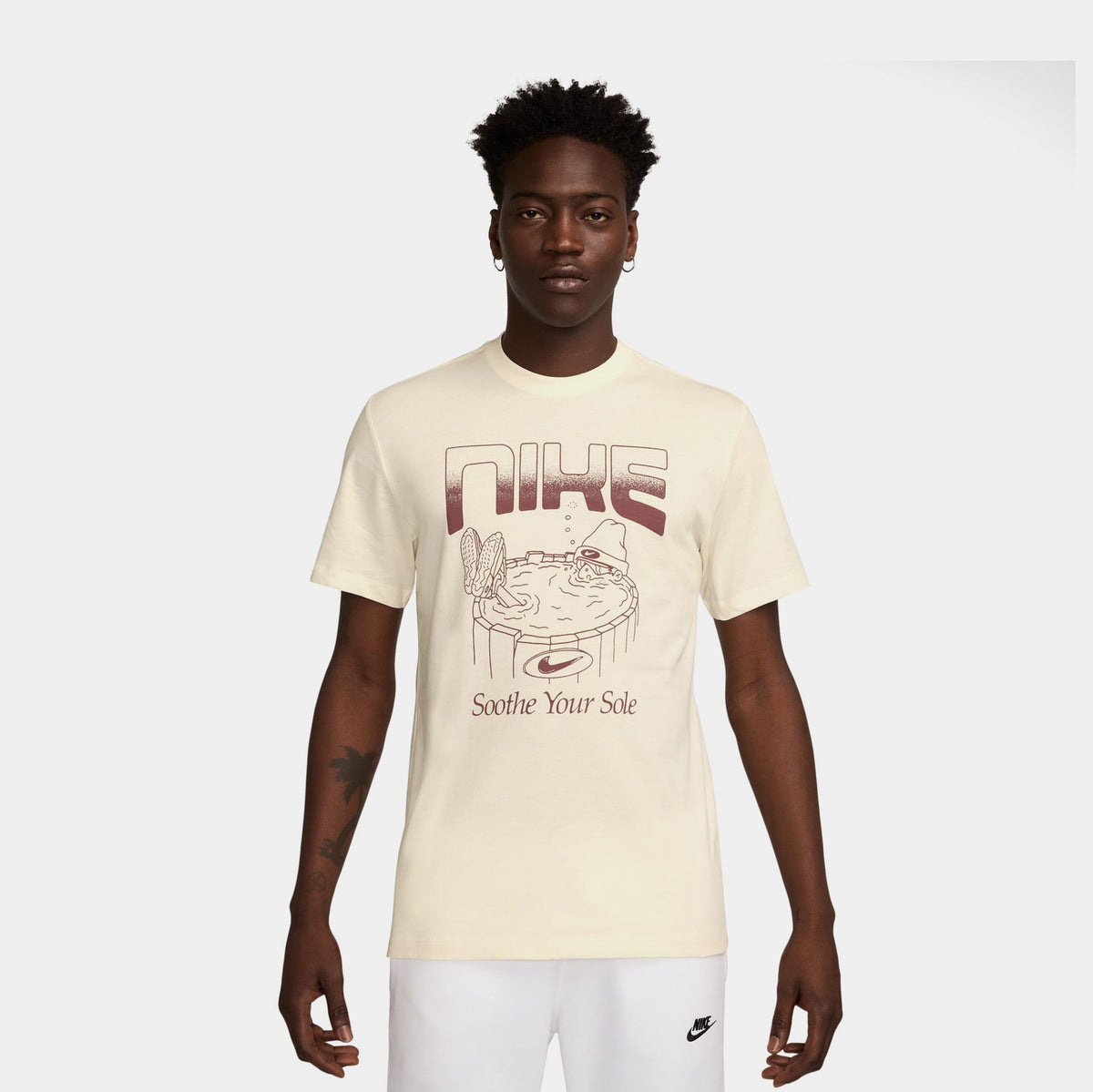 NSW Soothe Your Sole Graphic Mens Short Sleeve Shirt (Pale Ivory)