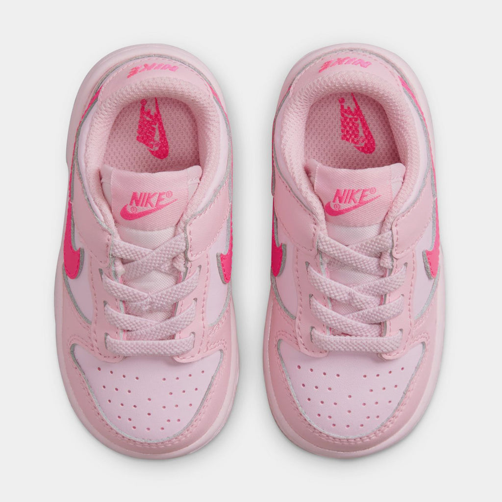 Dunk Low Triple Pink Infant Toddler Lifestyle Shoes (Pink)