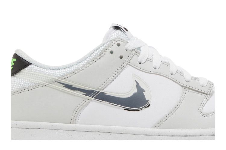 Nike Dunk Low Glitch Swoosh White Grey (GS)