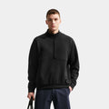 24.7 ImpossiblySoft Dri Fit Half Zip Up Mens Jacket (Black/Dark Smoke Grey)