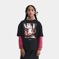 NSW Butterfly Graphic Grade School Short Sleeve Shirt (Black/Pink)