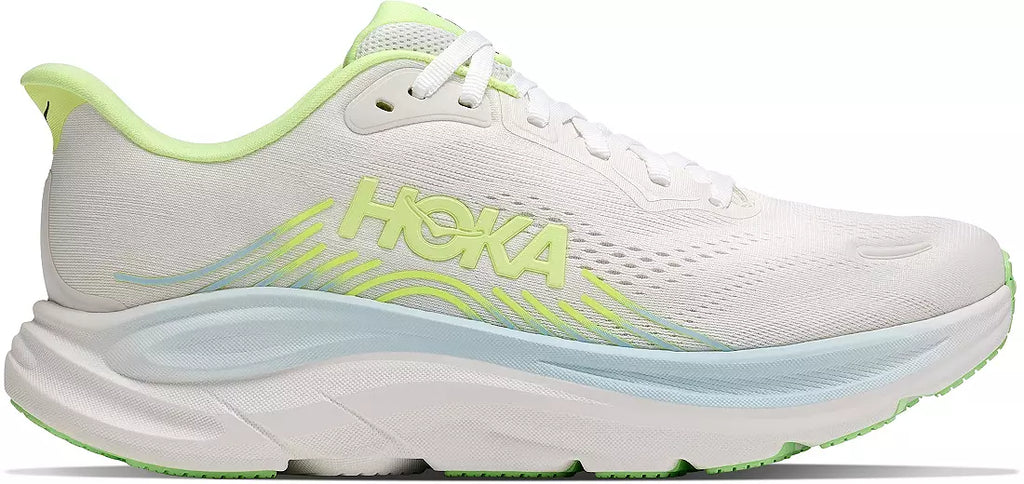 HOKA Women's CLIFTON 11 - FROST / NEON YUZU