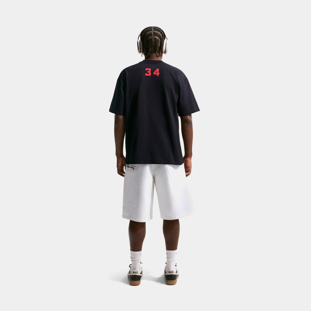 Chuck I Am Not A Role Model Graphic Mens Short Sleeve Shirt (Black/Red)