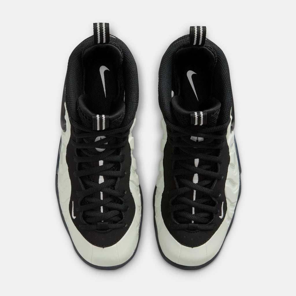 Little Posite Pro Glow In The Dark Grade School Basketball Shoes (Summit White/Black)