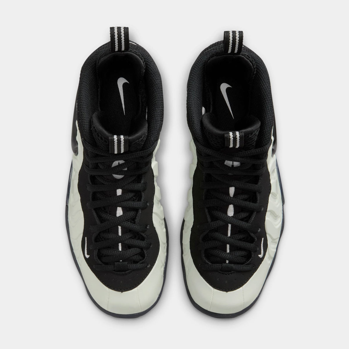 Little Posite Pro Glow In The Dark Grade School Basketball Shoes (Summit White/Black)