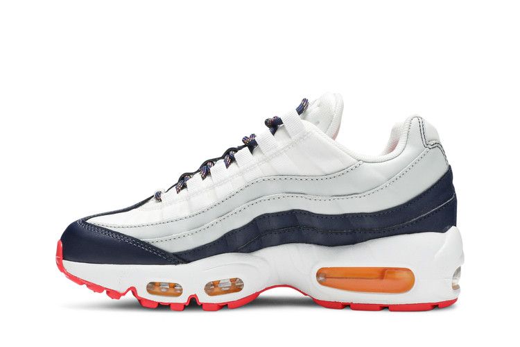 Nike Air Max 95 Midnight Navy Pure Platinum Laser Orange (Women's)