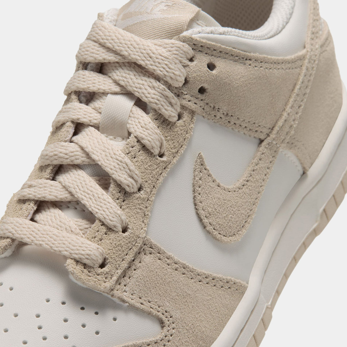 Dunk Low Suede Grade School Lifestyle Shoes (Phantom/Sanddrift)