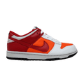 Nike Dunk Low White/Varsity Red-Orange Blaze (Women's)