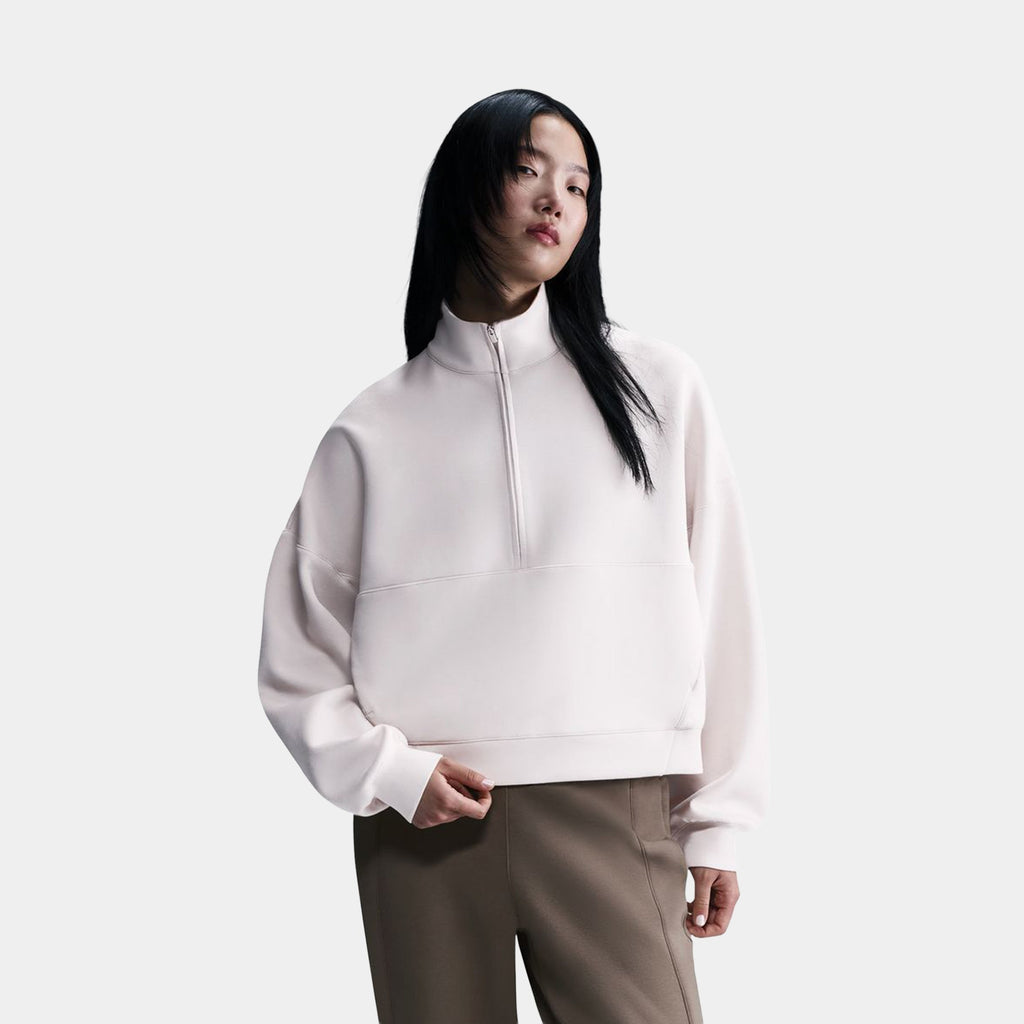 24.7 ImpossiblySoft Dri Fit Oversized Half Zip Womens Jacket (Light Orewood Brown/Light Iron Ore)