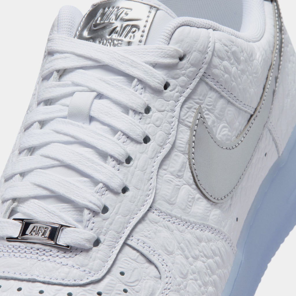 Air Force 1 Mens Lifestyle Shoes (White/Chrome/Blue Tint/Pure Platinum)