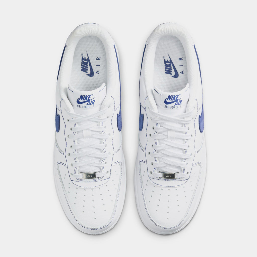 Air Force 1 '07 LV8 Mens Lifestyle Shoes (White/Deep Royal Blue)