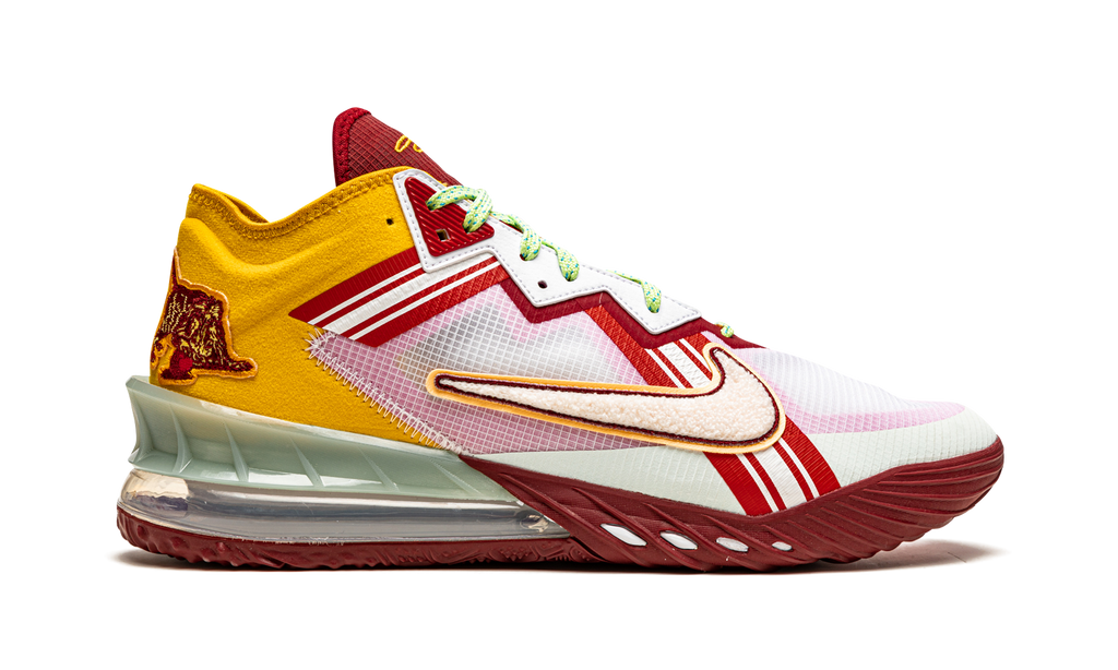 LeBron 18 Low "Mimi Plange Higher Learning" CV7562 102
