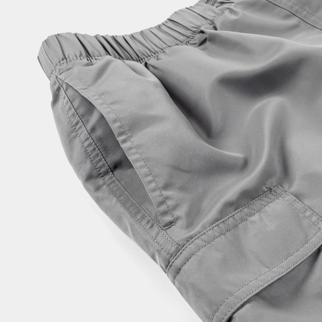Voyage Solid Cargo 7" Volley Mens Shorts (Grey/White)